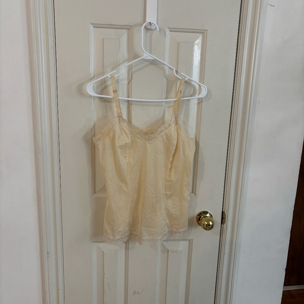 vintage nylon and lace lingerie shirt top